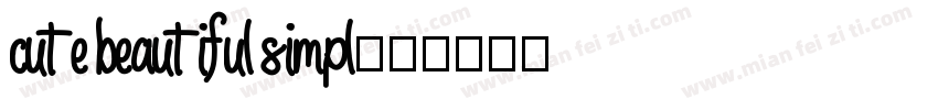 cute beautiful simpl字体转换